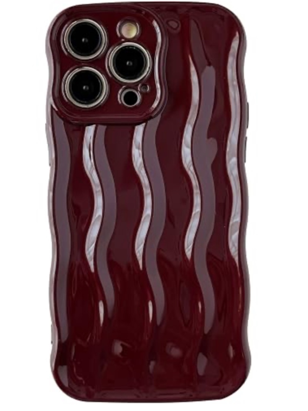 Amazon Wavy Burgundy iPhone 15 Pro case
